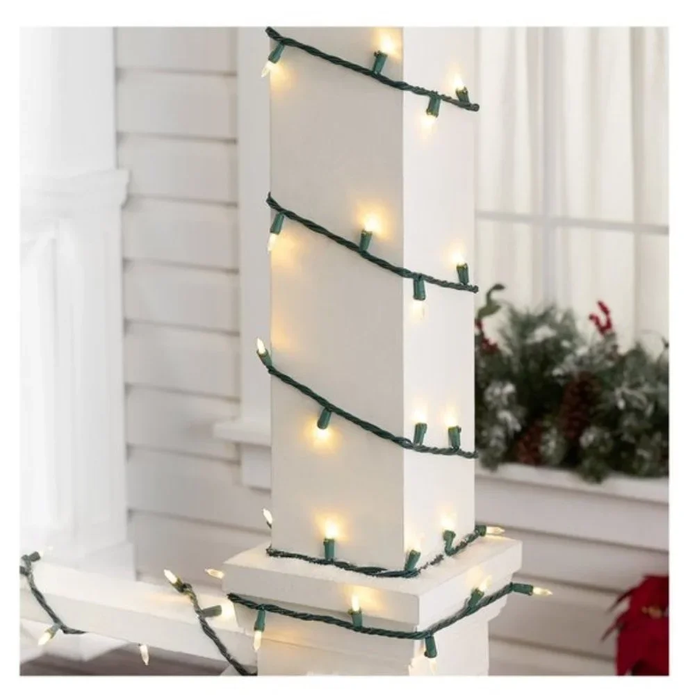 Holiday Time 100 Clear Mini Christmas String Lights NWT
